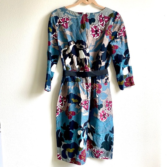MARNI Flower Print Dress with a belt - Picture 2 of 11